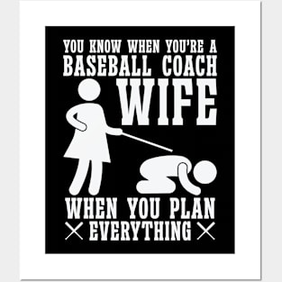 Baseball Coach Wife Professional Mom Instructor Posters and Art